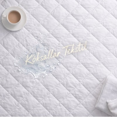 Sıvı Geçirmez Kapitone Alez 160x200 cm %100 Pamuk 57 Tel